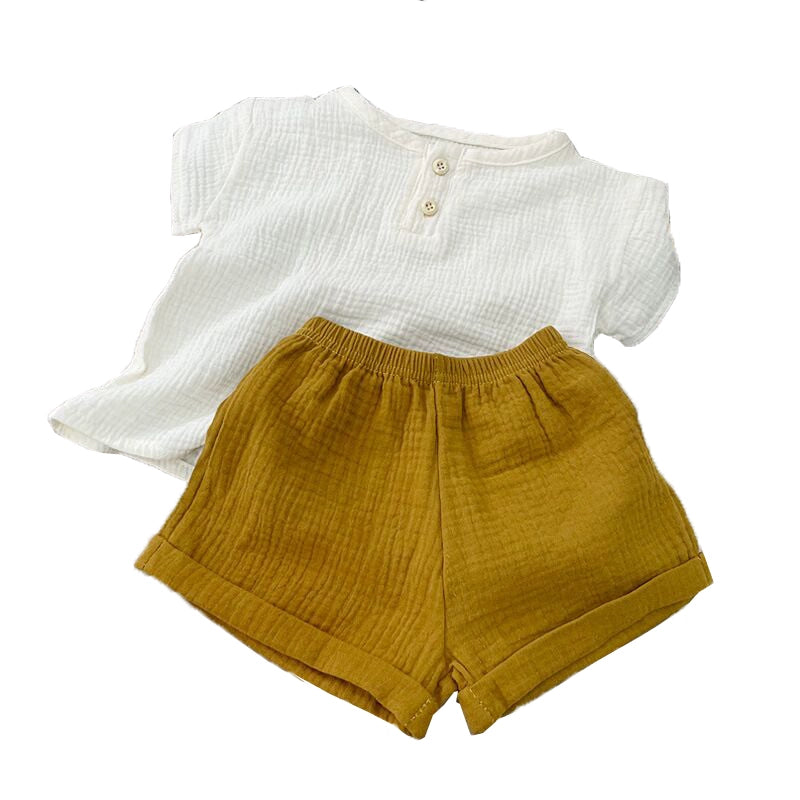 Children's Clothing Baby Leisure Baby Shorts Two-piece Set Summer Clothing