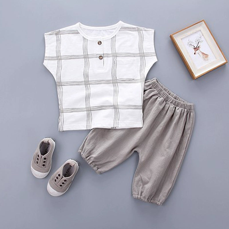 Children's Clothing Baby Leisure Baby Shorts Two-piece Set Summer Clothing