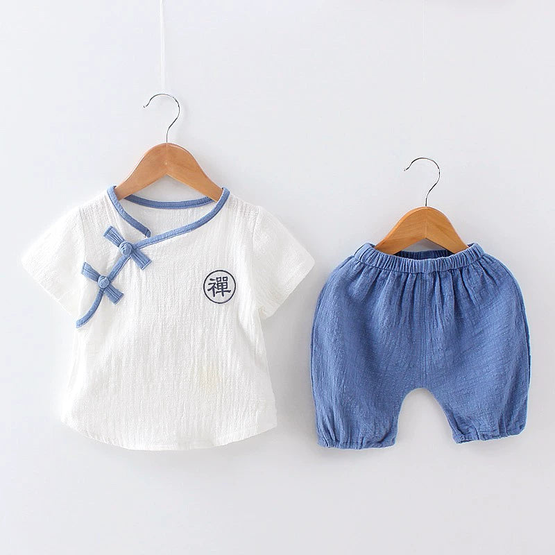 Children's Clothing Baby Leisure Baby Shorts Two-piece Set Summer Clothing