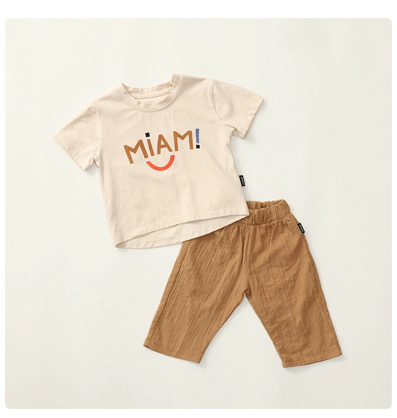 Tinyclvb Early Autumn Long Sleeves Slub Cotton Pullover Tops