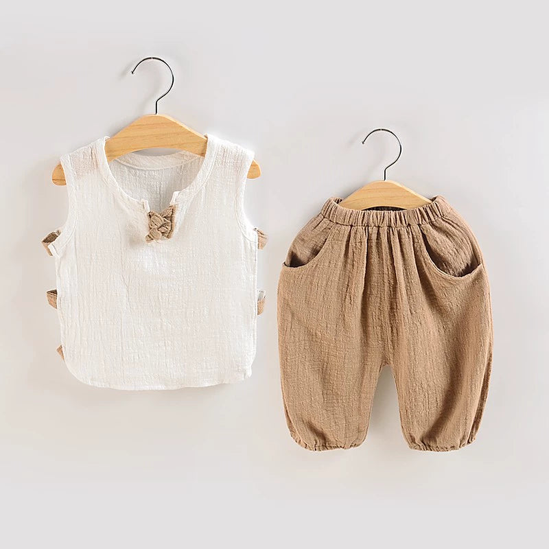Children's Clothing Baby Leisure Baby Shorts Two-piece Set Summer Clothing