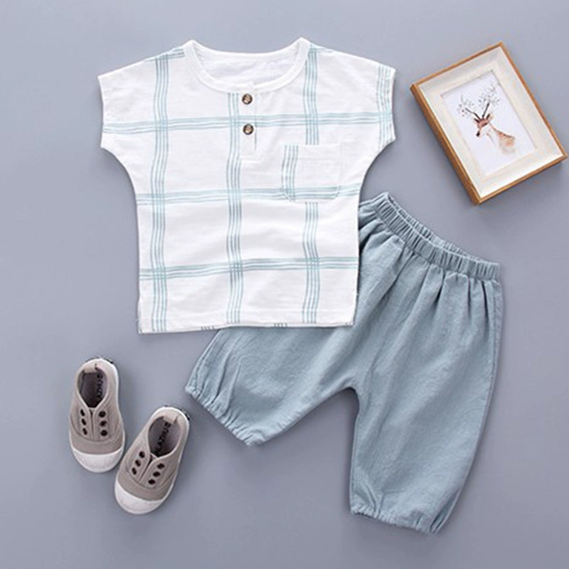 Children's Clothing Baby Leisure Baby Shorts Two-piece Set Summer Clothing