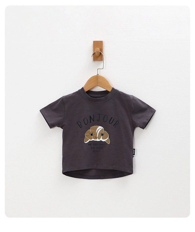 Tinyclvb Early Autumn Long Sleeves Slub Cotton Pullover Tops