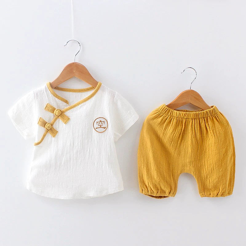 Children's Clothing Baby Leisure Baby Shorts Two-piece Set Summer Clothing