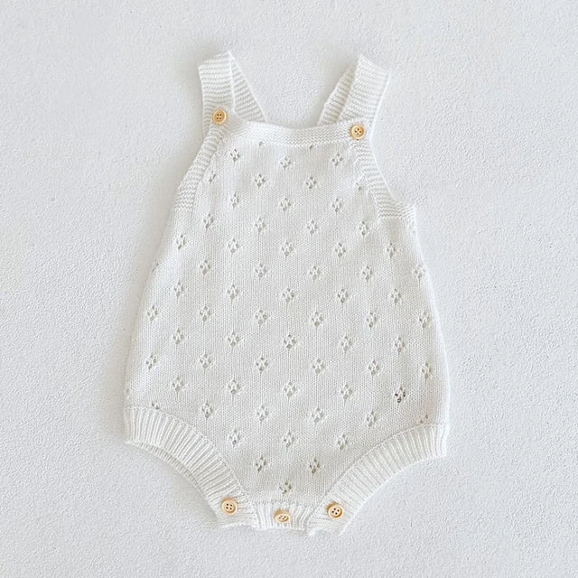 Baby Girl Boy Sleeveless Romper Jumpsuit 0-24M Baby Knitting Rompers Cute Overalls Newborn Baby Girls Boys Clothes Infantil