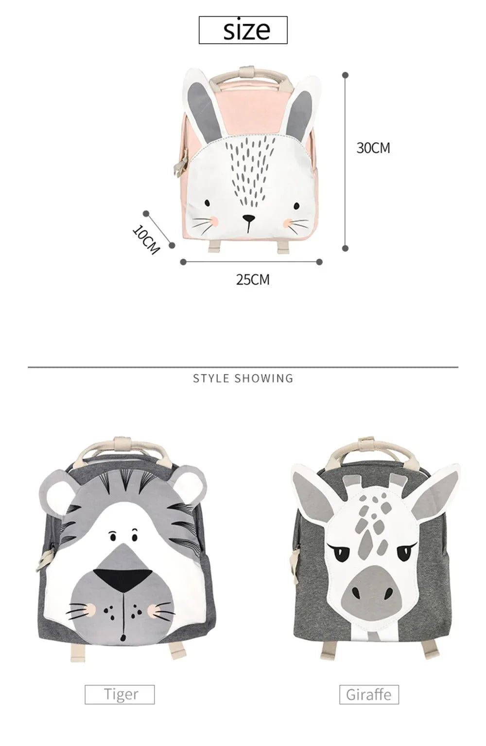 Children Backpack Toddler Kids School Backpack for Baby Kids Cute School Bag Boy Girl Light Bag Rabbit Butterfly Lion Bag