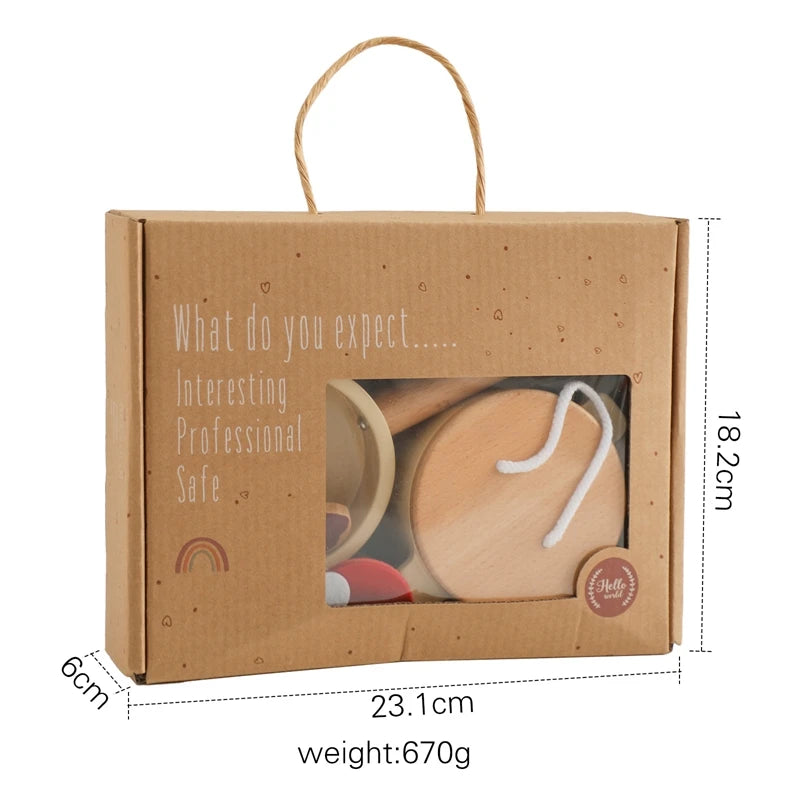 Wooden Children Montessori Toy Teapot Teacup Simulation Kitchen Utensil BPA Free Silicone Kid Education Pretend Play Toy Gift