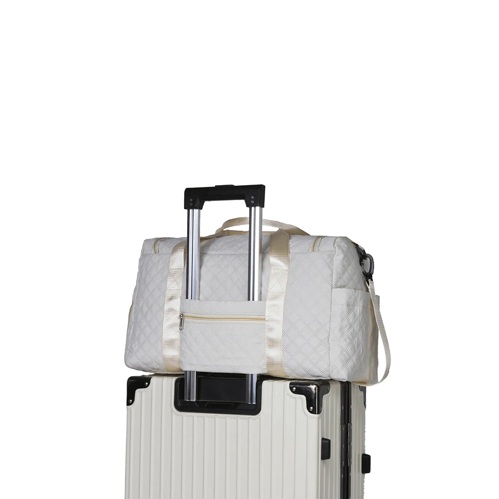 2Pieces Large-Capacity Women's Maternity Storage Bag Suitcase Additional Bag Boarding Bag Sports Fitness Bag Can Be Worn on One Shoulder and Cross-Body and Water-Repellent