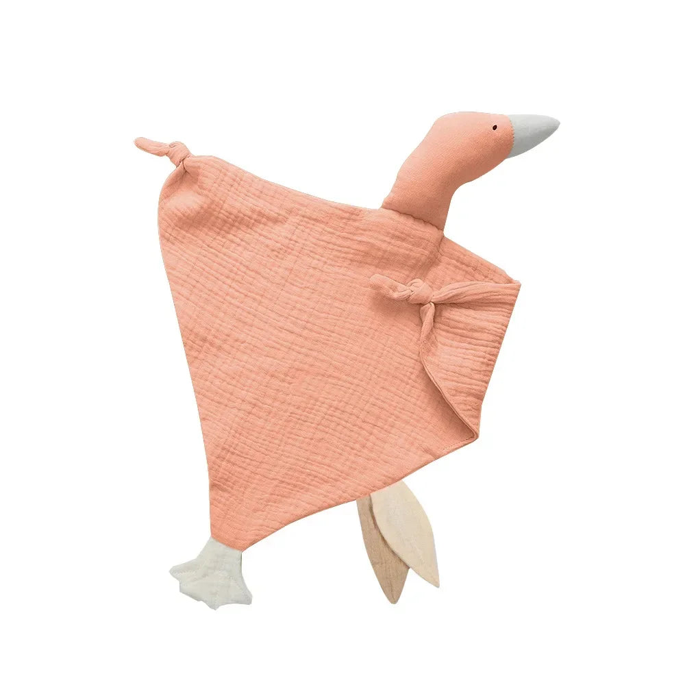 Baby Soother Appease Towel Bib Soft Animal Goose Doll Teether Infants Comfort Sleeping Nursing Cuddling Blanket Toys
