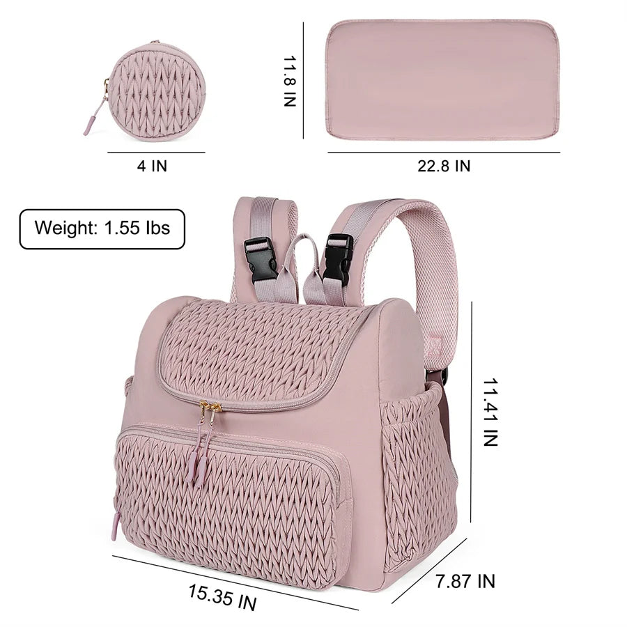 Mommy Diaper Bag Baby Stroller Organizer Backpack Large Capacity Outdoor Travel Maternity Bag With Insulated Pocket Changing Pad