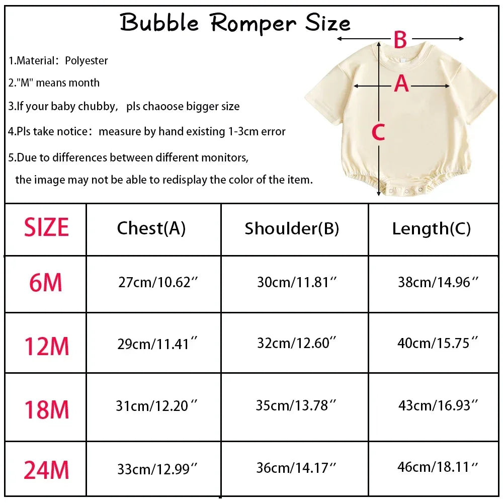 Various Just peachy baby romper Breathable Baby Oversized T-Shirt Romper baby Baggy Bubble Romper for new born gift