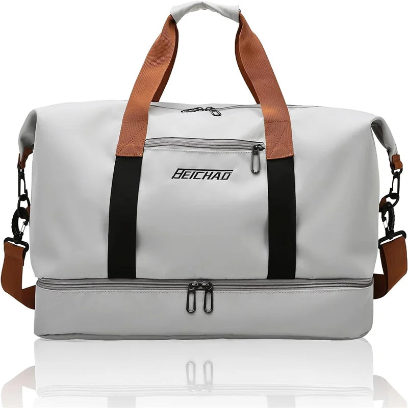 Fashion Travel Bags For Women Large Capacity Men's Sports bag Waterproof Weekend Sac Voyage Female Messenger Bag Dry And Wet
