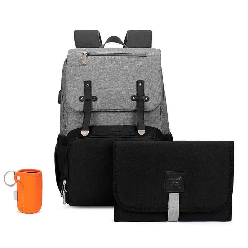 Baby Diaper Bag Backpack Multifunctional Diaper Bag Organizer with Thermal Milk Bottle Bag Baby Bags for Mom