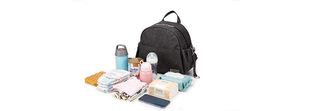Soboba Diaper Backpack with Pacifier Case Waterproof Large Capacity Diaper Bag for Mom Multi-function Nappy Bags for Travelling