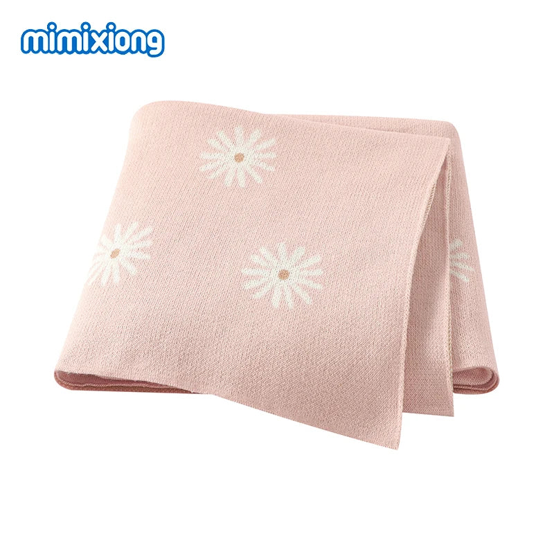 Baby Blankets Quilts 90*70cm Knitted Newborn Boys Girls Stroller Basket Swaddle Wrap Sleeping Sack Infant Cotton Bedding Covers