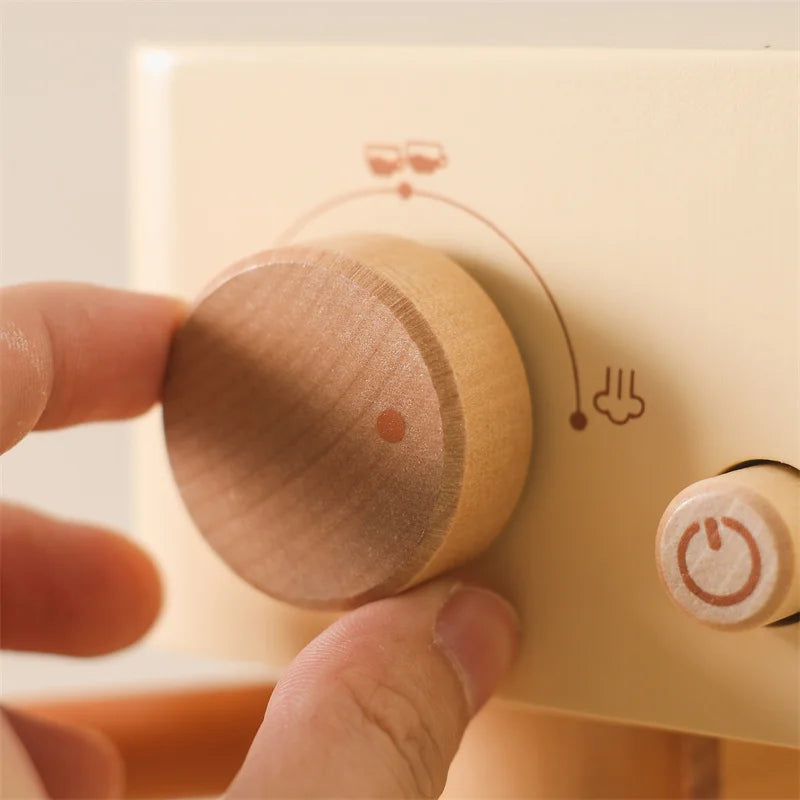 Wooden Children Montessori Toy Teapot Teacup Simulation Kitchen Utensil BPA Free Silicone Kid Education Pretend Play Toy Gift