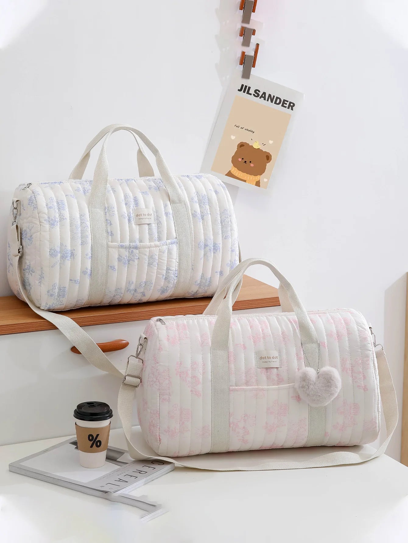 Newborn Baby Care Diaper Bag Mummy Shoulder Bag Embroidery Quilted Stroller Diaper Storage Organizer Large Handbags With Heart