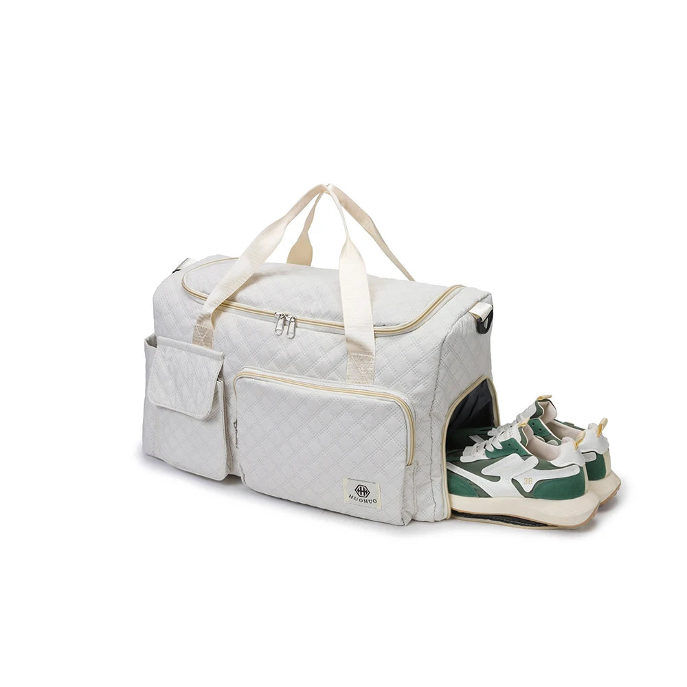 2Pieces Large-Capacity Women's Maternity Storage Bag Suitcase Additional Bag Boarding Bag Sports Fitness Bag Can Be Worn on One Shoulder and Cross-Body and Water-Repellent