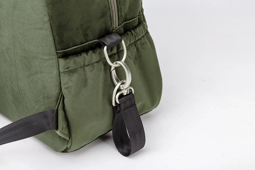 Velvet Diaper Backpack: Large Capacity Nappy Bag for Mom with Pacifier Case and Multi-functionality