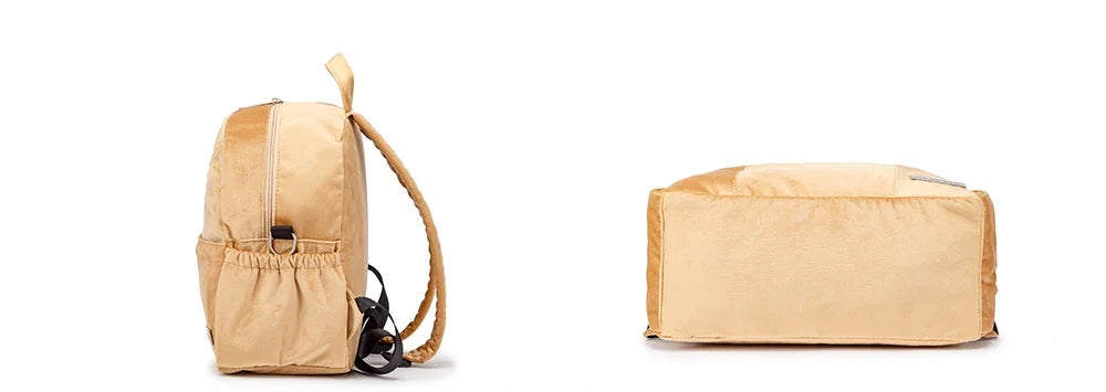 Velvet Diaper Backpack: Large Capacity Nappy Bag for Mom with Pacifier Case and Multi-functionality