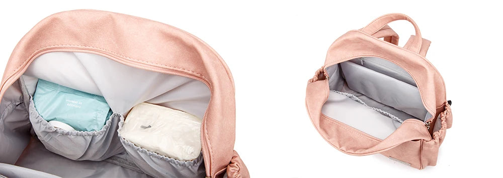 Soboba Diaper Backpack with Pacifier Case Waterproof Large Capacity Diaper Bag for Mom Multi-function Nappy Bags for Travelling