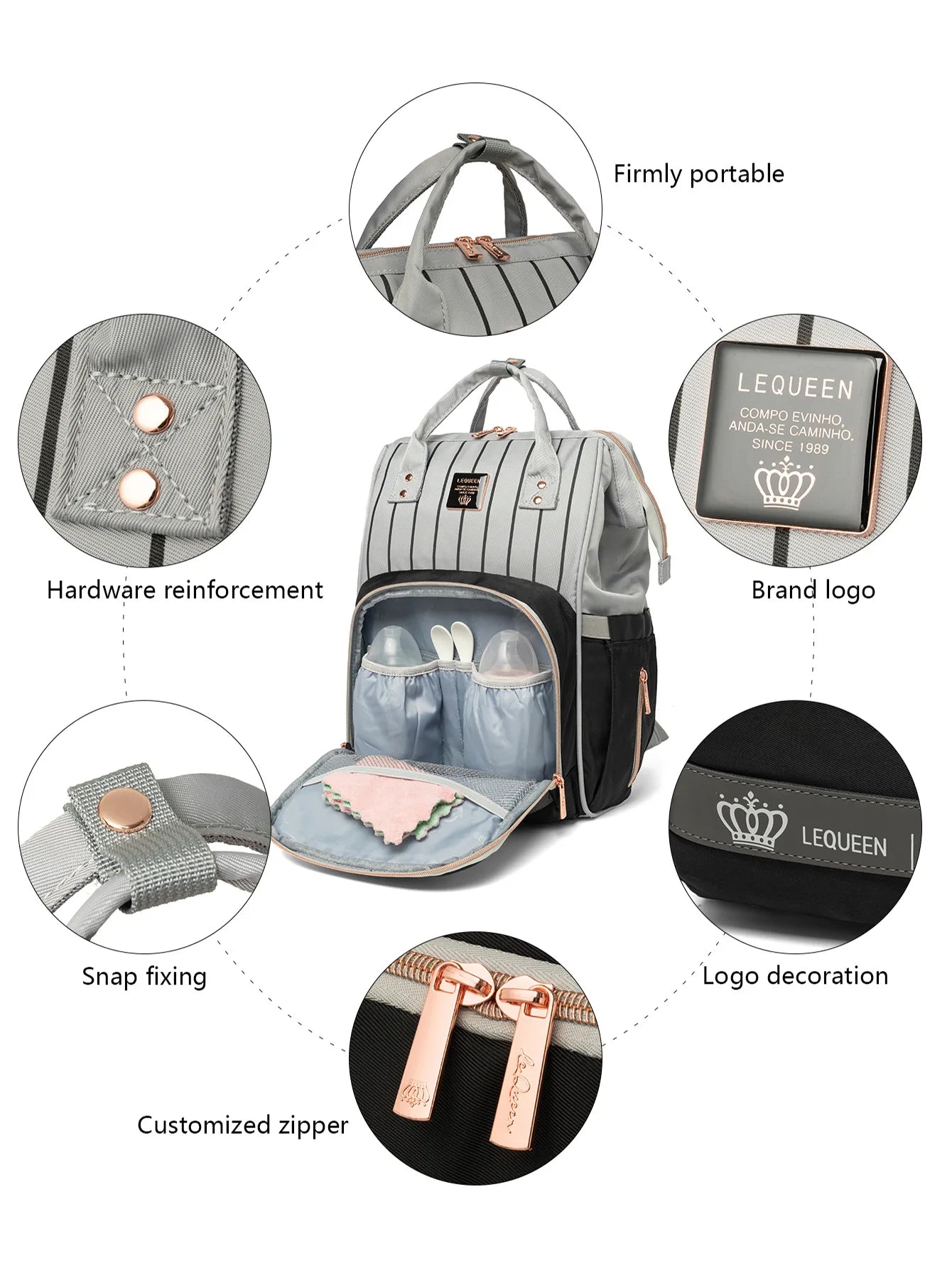 Diaper Bag Backpack Maternity Bag for Baby Large Capacity Travel Mommy Baby Stroller bag Waterproof Nappy Bags