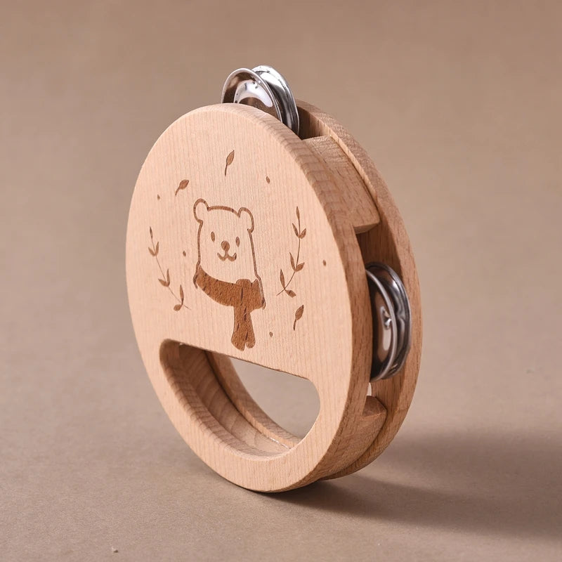 Kids Wooden Montessori Toys Musical Instruments Rattle Bell Drum Xylophone Percussion for Baby Early Educational Instruments Toy