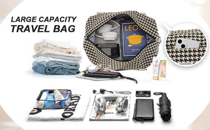 Travel Bag,Waterproof Duffel Gym Tote Bag with Crossbody Bag,Weekender Carry On Overnight Bags for Women, Duffel Hospital Bag