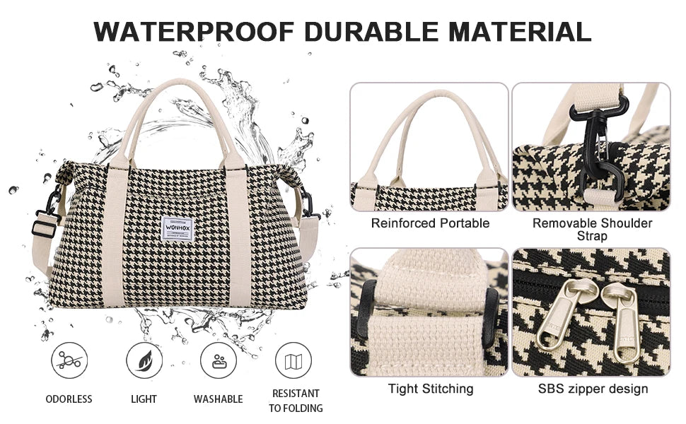 Travel Bag,Waterproof Duffel Gym Tote Bag with Crossbody Bag,Weekender Carry On Overnight Bags for Women, Duffel Hospital Bag