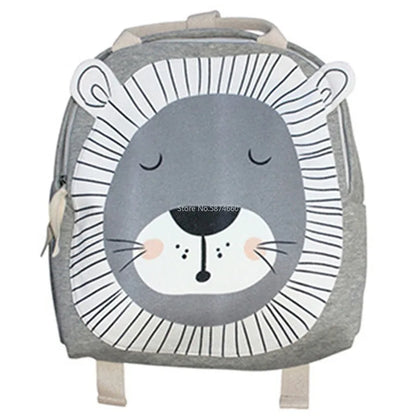 Children Backpack Animals Design Girl Boys Backpack Toddler Kids School Bag Kindergarten Cartoon Rabbit Butterfly lion print Bag