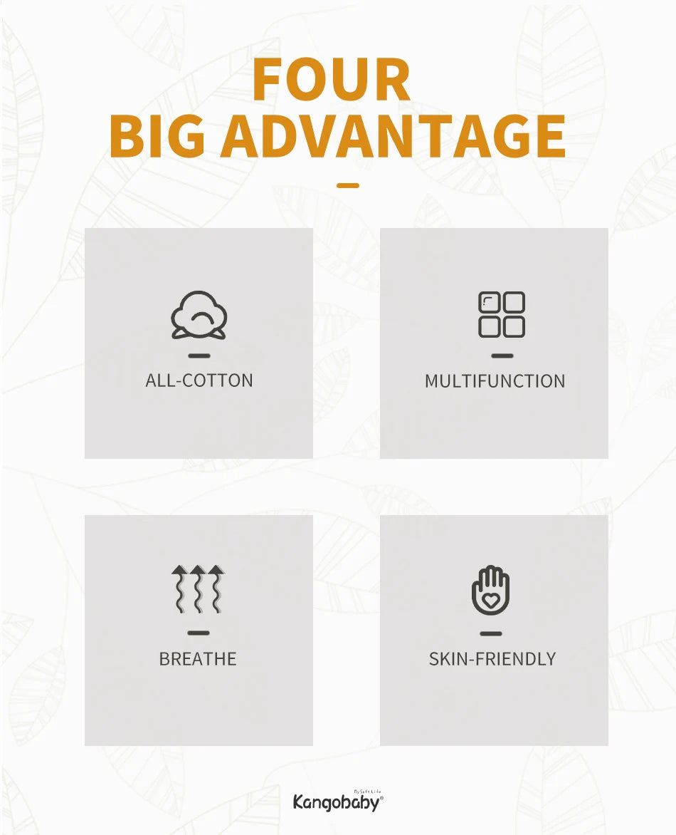 Kangobaby #My Soft Life# 2pcs Set 100% Cotton Baby Muslin Swaddle Blanket Newborn Bath Towel Infant Wrap