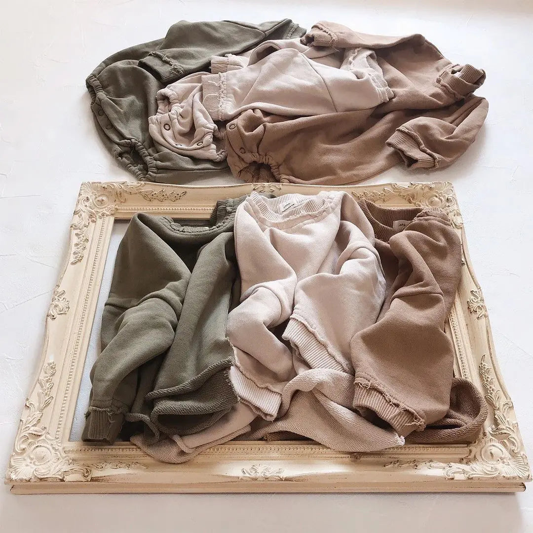 INS 0-24M Newborn Infant Baby Girl Boy Sweatshirt Romper Toddler Long Sleeve Basic Cotton Oversize Rompers Baby Clothes Jumpsuit