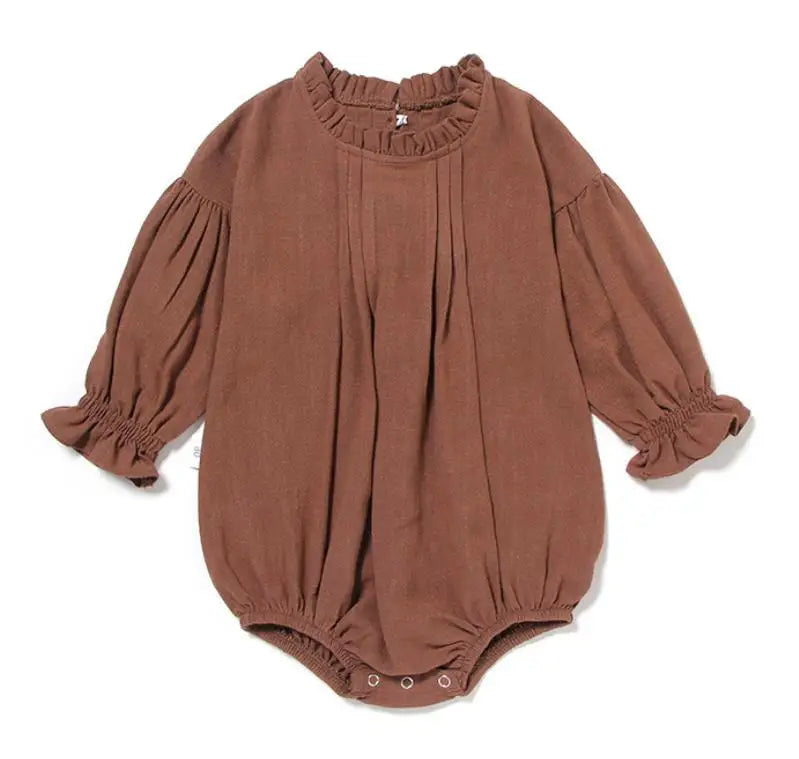 Infant Baby Boys Girls Pure Color Rompers Clothing New 0-2Yrs Spring Autumn Kids Boy Girl Loose Rompers Clothes