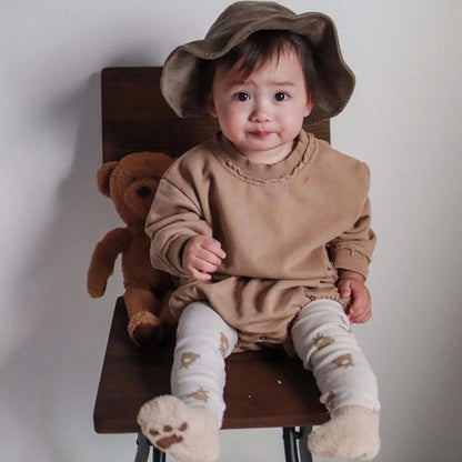 INS 0-24M Newborn Infant Baby Girl Boy Sweatshirt Romper Toddler Long Sleeve Basic Cotton Oversize Rompers Baby Clothes Jumpsuit