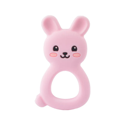1PC Rabbite Silicone Teether Toys Necklace Accessories Infant Chew Toys Animal Silicone Beads Soft teether DIY Baby Teething