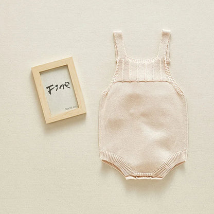 Baby Girl Boy Sleeveless Romper Jumpsuit 0-24M Baby Knitting Rompers Cute Overalls Newborn Baby Girls Boys Clothes Infantil