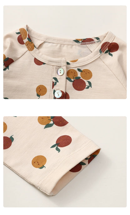 Tinyclvb Early Autumn Long Sleeves Slub Cotton Pullover Tops