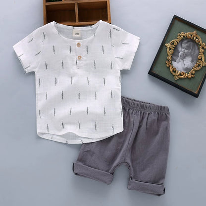 Children's Clothing Baby Leisure Baby Shorts Two-piece Set Summer Clothing