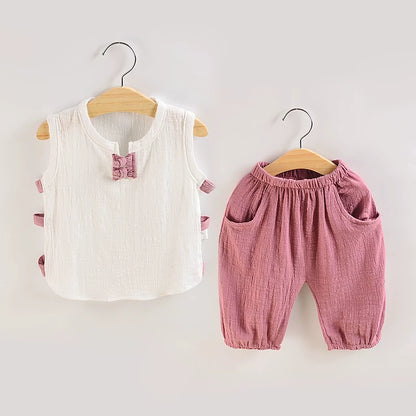 Children's Clothing Baby Leisure Baby Shorts Two-piece Set Summer Clothing