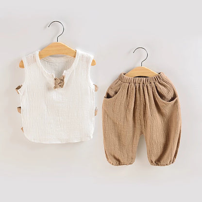 Children's Clothing Baby Leisure Baby Shorts Two-piece Set Summer Clothing
