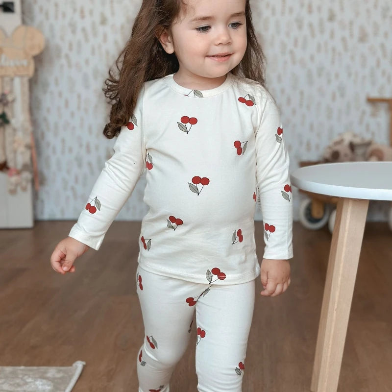 1-6Years Toddler Kid Baby Boy Girl Clothes Set Cotton Infant Homewear Casual Top Pant Suit Childrens 2pcs Pajamas Set Outfit