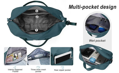 Weekender Bag for Women Travel Tote Bag Gym Duffel Bag with Toiletry Bag Overnight Bag with Wet Pocket for Labor and Delivery