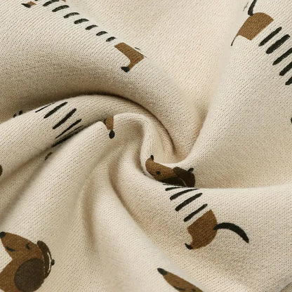 Cartoon Print Baby Girl Romper Long Sleeve Hooded Zipper Newborn Clothes Boys Rompers Spring & Autumn Baby Clothing 3-24 Months