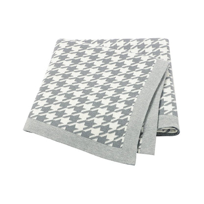 Baby Blankets Newborn Cotton Swaddle Wrap Plaid for Infant Kids Boys Girls Ultra-Soft Reversible Knitted Toddler Receiving Mats
