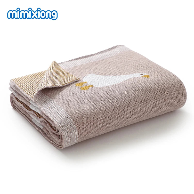 Baby Blankets Quilts 90*70cm Knitted Newborn Boys Girls Stroller Basket Swaddle Wrap Sleeping Sack Infant Cotton Bedding Covers
