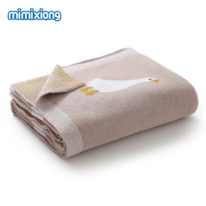 Baby Blankets Quilts 90*70cm Knitted Newborn Boys Girls Stroller Basket Swaddle Wrap Sleeping Sack Infant Cotton Bedding Covers
