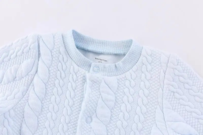 Autumn Winter Solid Long Sleeves Baby Boy Girl Rompers Warm Newborn Baby Clothes