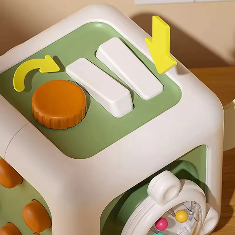6 in 1 Busy Cube Sensory Toy Montessori Toys for 1 2 3 Year Old Boys Girls Learning Fine Motor Skill  Busy Board Baby Travel Toy