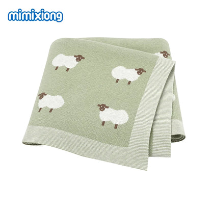 Baby Blankets Quilts 90*70cm Knitted Newborn Boys Girls Stroller Basket Swaddle Wrap Sleeping Sack Infant Cotton Bedding Covers