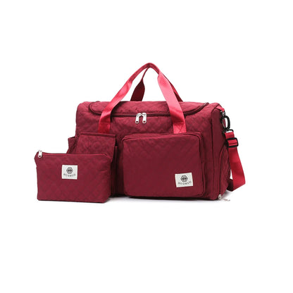 2Pieces Large-Capacity Women's Maternity Storage Bag Suitcase Additional Bag Boarding Bag Sports Fitness Bag Can Be Worn on One Shoulder and Cross-Body and Water-Repellent